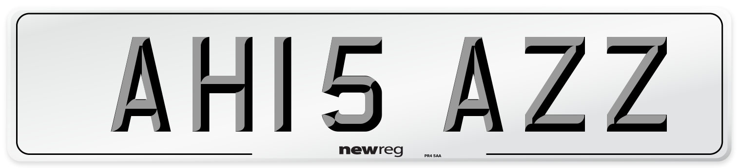 AH15 AZZ Number Plate from New Reg